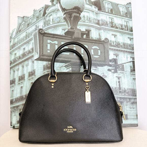 Coach 2553 Katy Satchel In Signature Canvas IM/BLACK - Picture 2 of 8